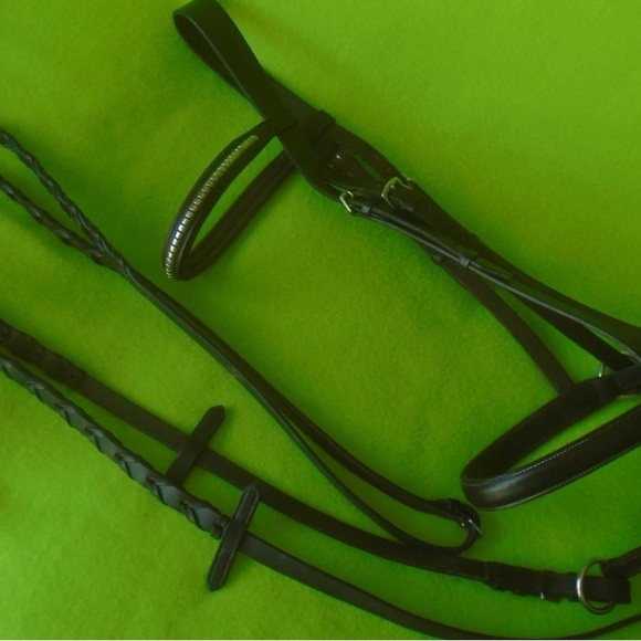 Oversized Dr. Cooks English Biteless Bridle w/ Reins - Picture 4 of 9